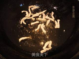 蒜黄肉丝白灵菇的做法步骤:5
