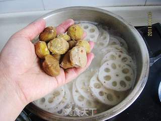 桂花粟子炖藕的做法步骤:6