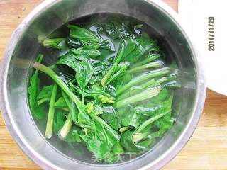 菠菜肉末炒粉丝的做法步骤:3