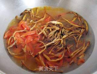 萱草花西红柿蛋面的做法步骤:6