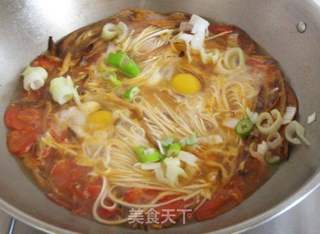 萱草花西红柿蛋面的做法步骤:8