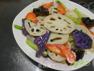 缤纷一盘【清炒藕片】的做法步骤:9