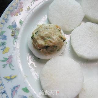 清蒸萝卜肉丸蛋的做法步骤：5