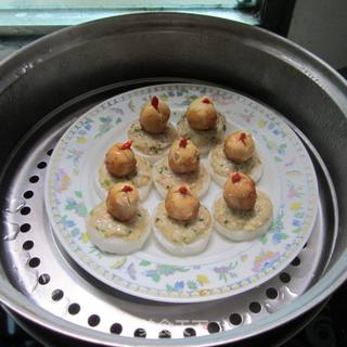清蒸萝卜肉丸蛋的做法步骤：8