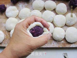 紫薯冰皮月饼的做法步骤:13