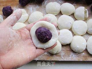 紫薯冰皮月饼的做法步骤:12