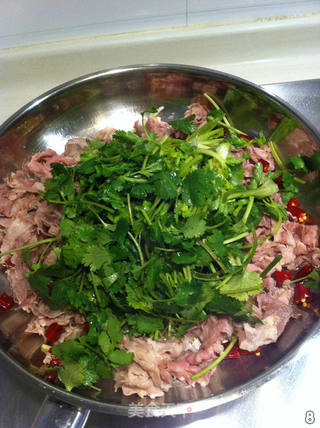 【香菜爆炒羊肉】的做法步骤:8