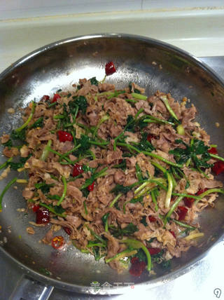 【香菜爆炒羊肉】的做法步骤:9