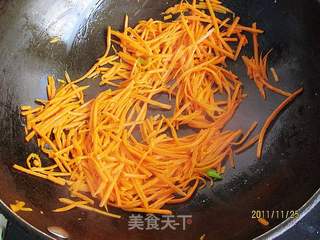 胡萝卜炒鸡蛋的做法步骤:6