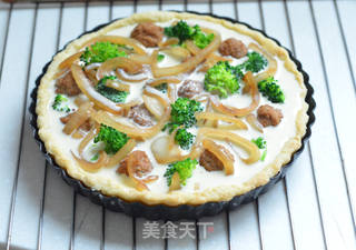 西兰花肉丸塔的做法步骤:14