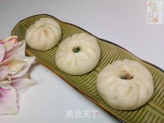 香菇油渣青菜包的做法步骤:7