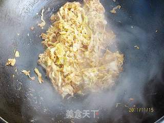 虾酱炒白菜的做法步骤:6