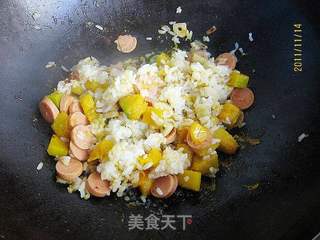 蒜香南瓜焖饭的做法步骤:9