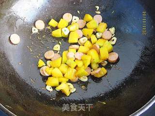 蒜香南瓜焖饭的做法步骤:6