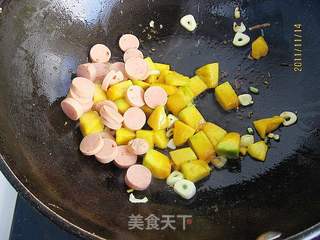 蒜香南瓜焖饭的做法步骤:5