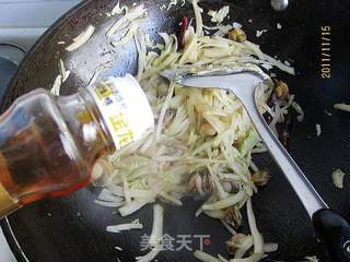 白菜炒贝丁的做法步骤:8