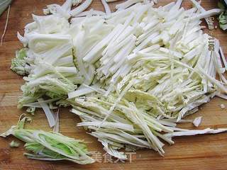 白菜炒贝丁的做法步骤:2