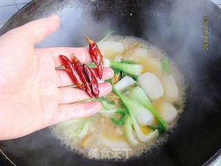 虾头油菜煮年糕的做法步骤：6