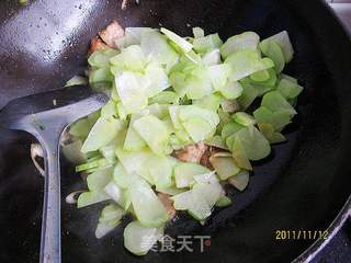 佛手瓜炒肉片的做法步骤:9