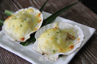 简单美味——浓香土豆泥芝士烤扇贝的做法步骤:6