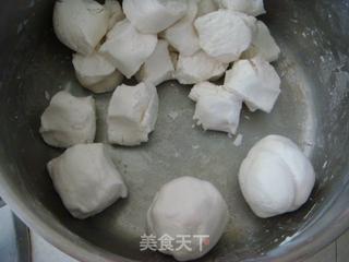 雪人糯米糍——圣诞节甜点的做法步骤：3