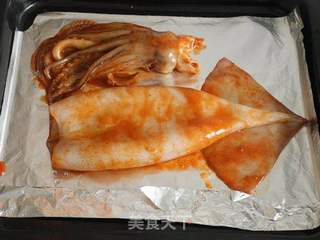 烤鱿鱼配橄榄沙拉的做法步骤:7