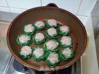 豆角酿鲮鱼肉的做法步骤:7