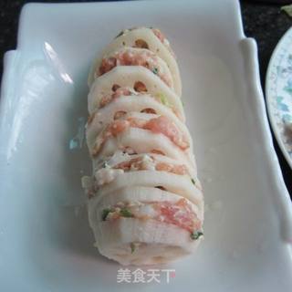 蚝油莲藕夹肉的做法步骤：5