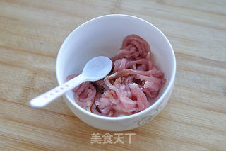 肉丝蒜黄的做法步骤:3