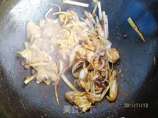 黄豆酱葱爆肉的做法步骤:8