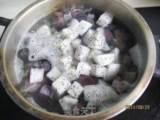 紫薯火龙果糖水的做法步骤:7