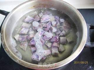 紫薯火龙果糖水的做法步骤:3