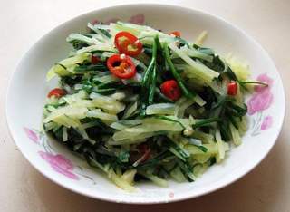 家常小炒 ------ 韭菜炒土豆丝的做法步骤:6