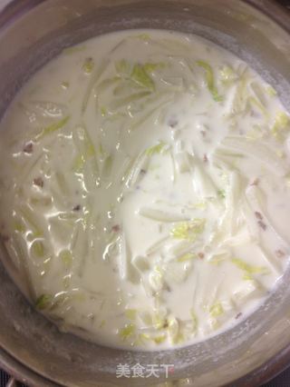 白菜奶油浓汤(低脂肪奶油浓汤系列之一)【传统的浓汤】新鲜尝的做法步骤:16