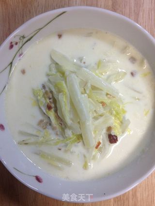 白菜奶油浓汤(低脂肪奶油浓汤系列之一)【传统的浓汤】新鲜尝的做法步骤:17