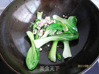 油菜肉丝面的做法步骤:4