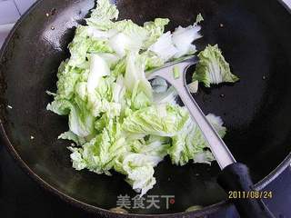 香菇素烧白菜的做法步骤:4
