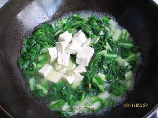小白菜炖豆腐的做法步骤:4