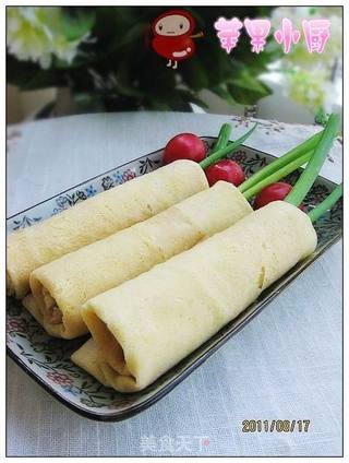 虾皮煎饼卷的做法步骤:8