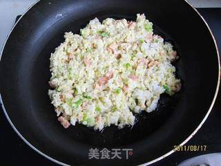 咖喱米饭煎饼的做法步骤:4