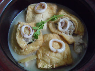 鱿鱼圈煲豆腐的做法步骤:10