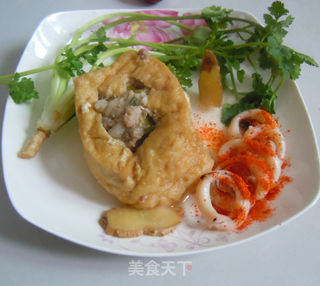 鱿鱼圈煲豆腐的做法步骤:12