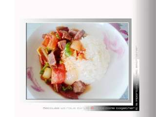 蕃茄牛肉饭的做法步骤:12
