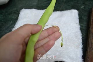 【滑肉豆角炒速食面】的做法步骤:2