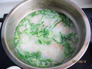 青菜火腿粥的做法步骤:7