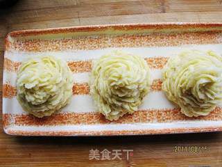 蓝莓奶香土豆泥的做法步骤:6