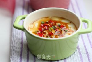 【彩椒火腿豆腐花】让美味多一点美色的做法步骤:12