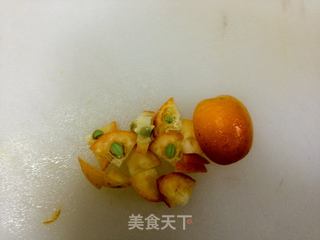 香煎扇贝、黄鱼配双色山药薯泥与秋葵佐柠檬草金橘酱汁的做法步骤：7