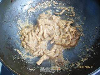 莲花酱肉丝的做法步骤:5