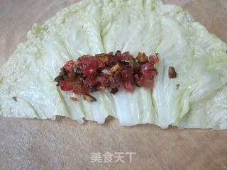 腊味翡翠卷的做法步骤:5